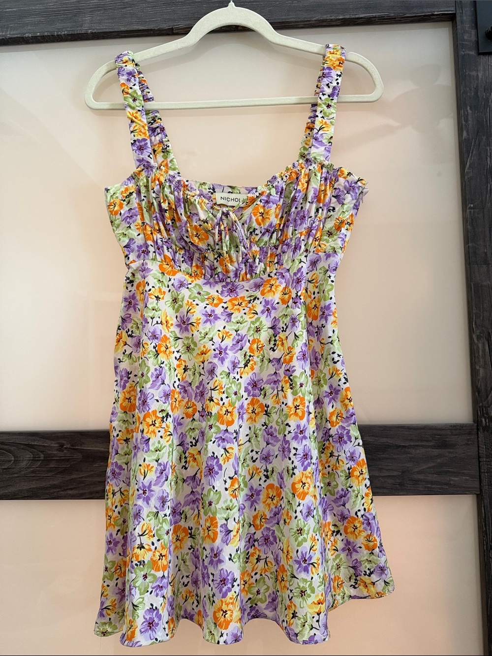 $365 msrp NICHOLAS simie Floral Smocked Mini Dress size 2